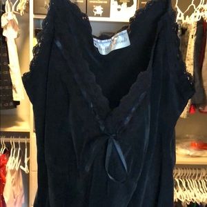 Steffi Dobrindt black dress with ribbon detail